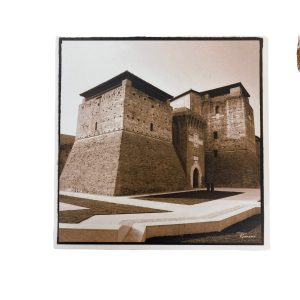 Quadretto in Forex Quadrato da appendere con Foto di Rimini "Castel Sismondo"