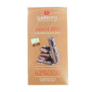 Gardini Cioccolato d'Autore "INSOLITO" Gianduia e Sale dolce di Cervia Cioccolato d'eccellenza 2021 100 gr