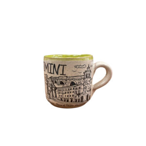 Amarcord La Romagna Tazza Mug con manico in Ceramica Souvenir Rimini Decoro Verde